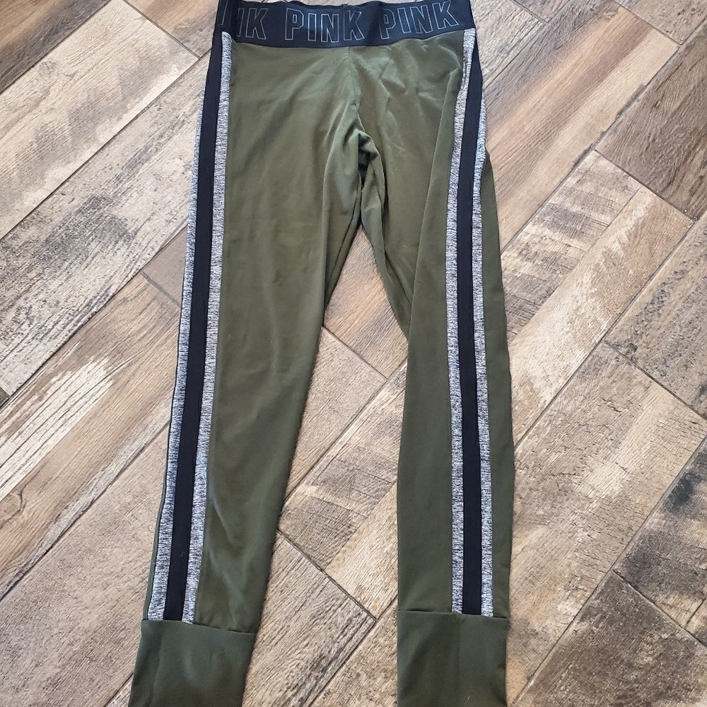 Vs pink ultimate green leggings